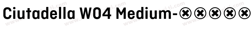 Ciutadella W04 Medium字体转换